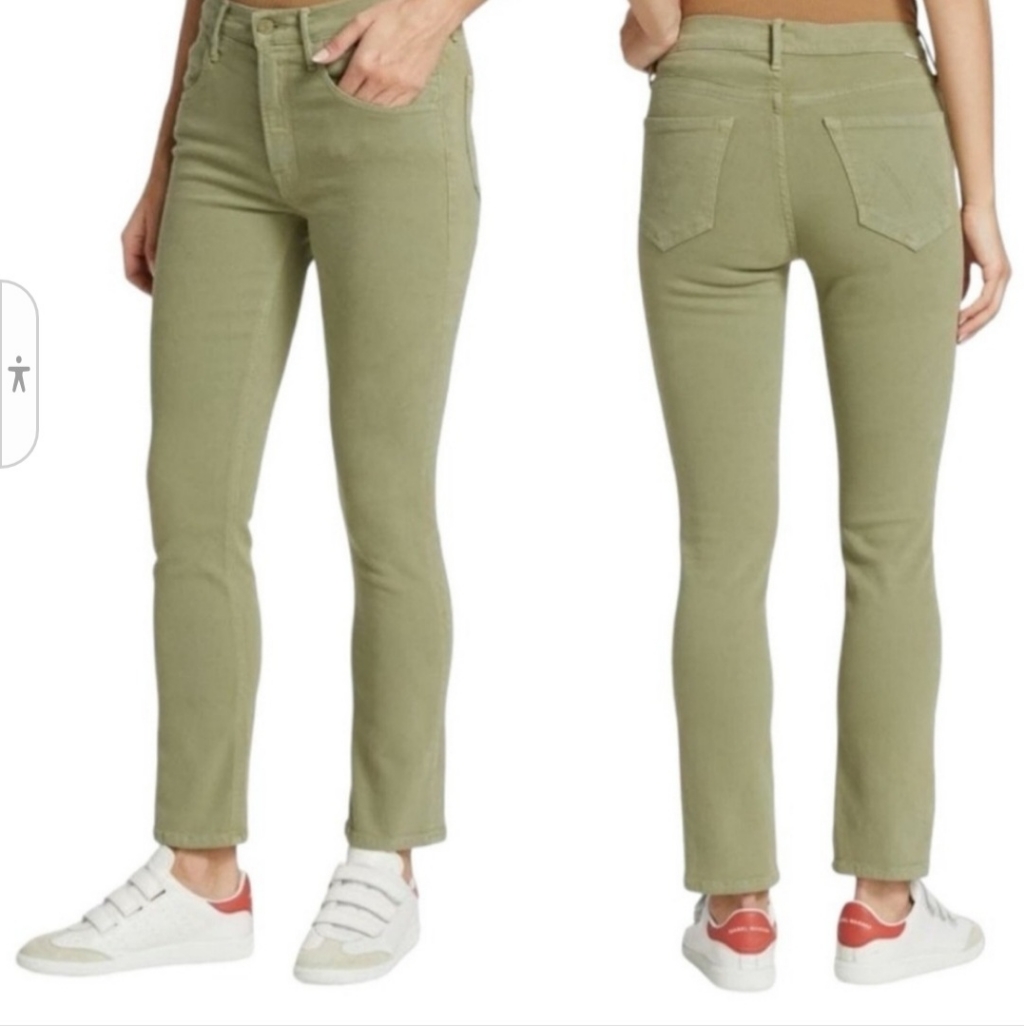 Mother Denim Oliv Green New Size 24